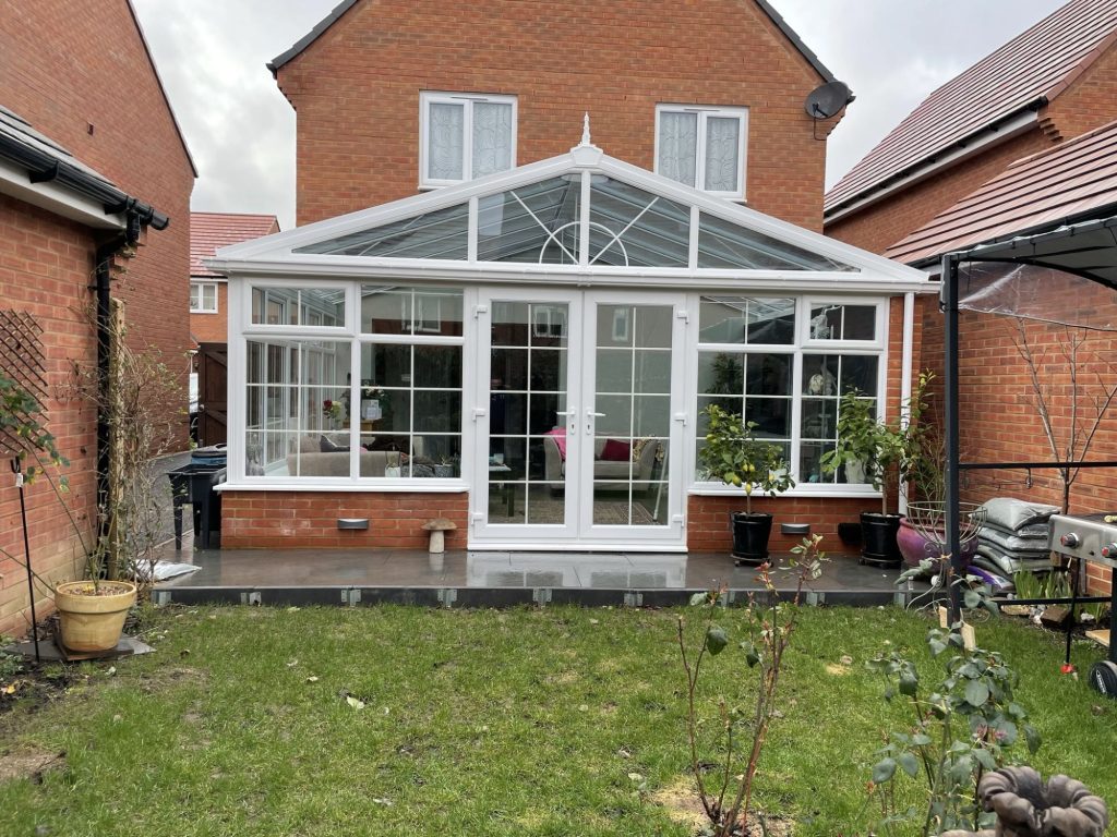 Large glass conservatory