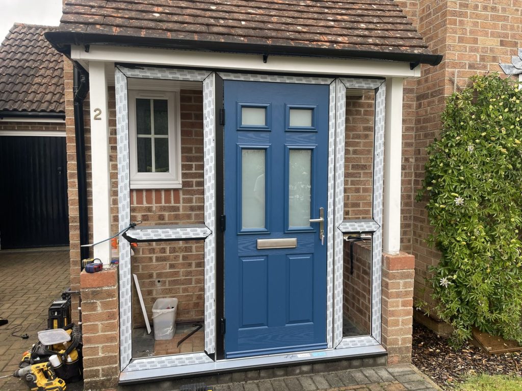 Blue front door