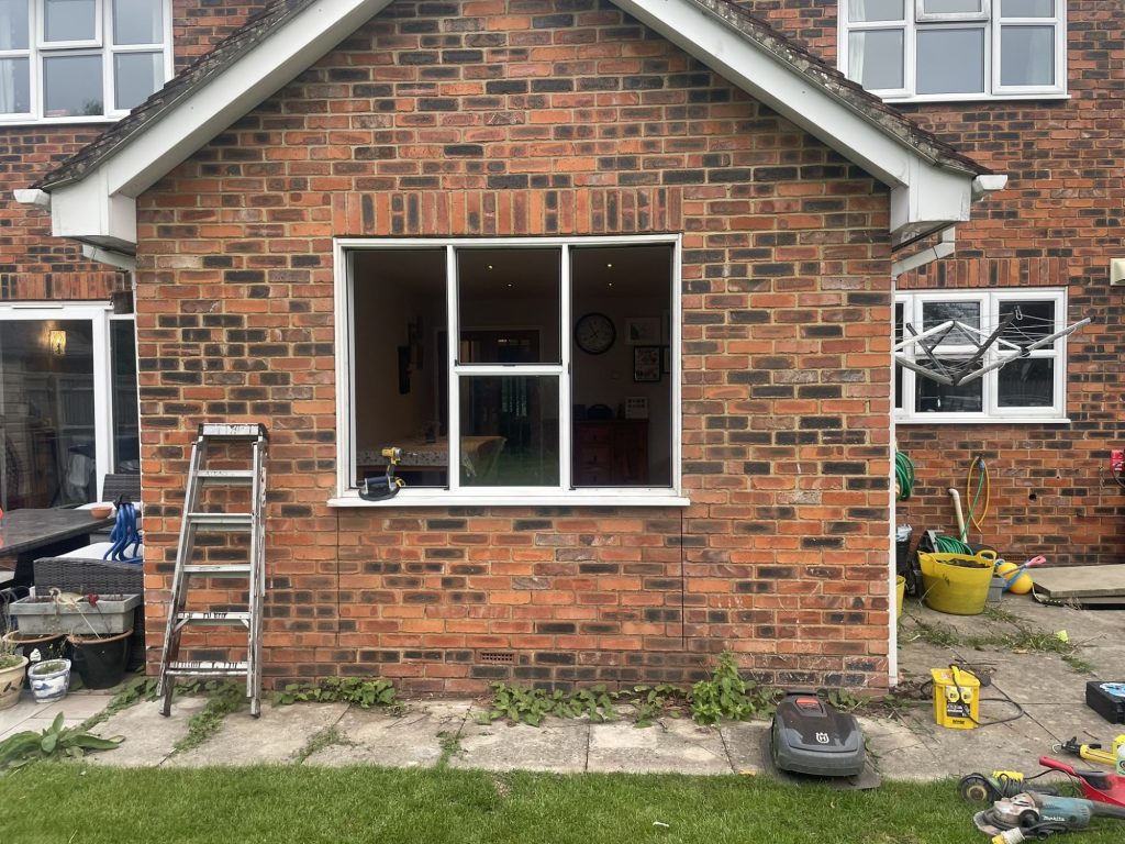 Installing windows in a house