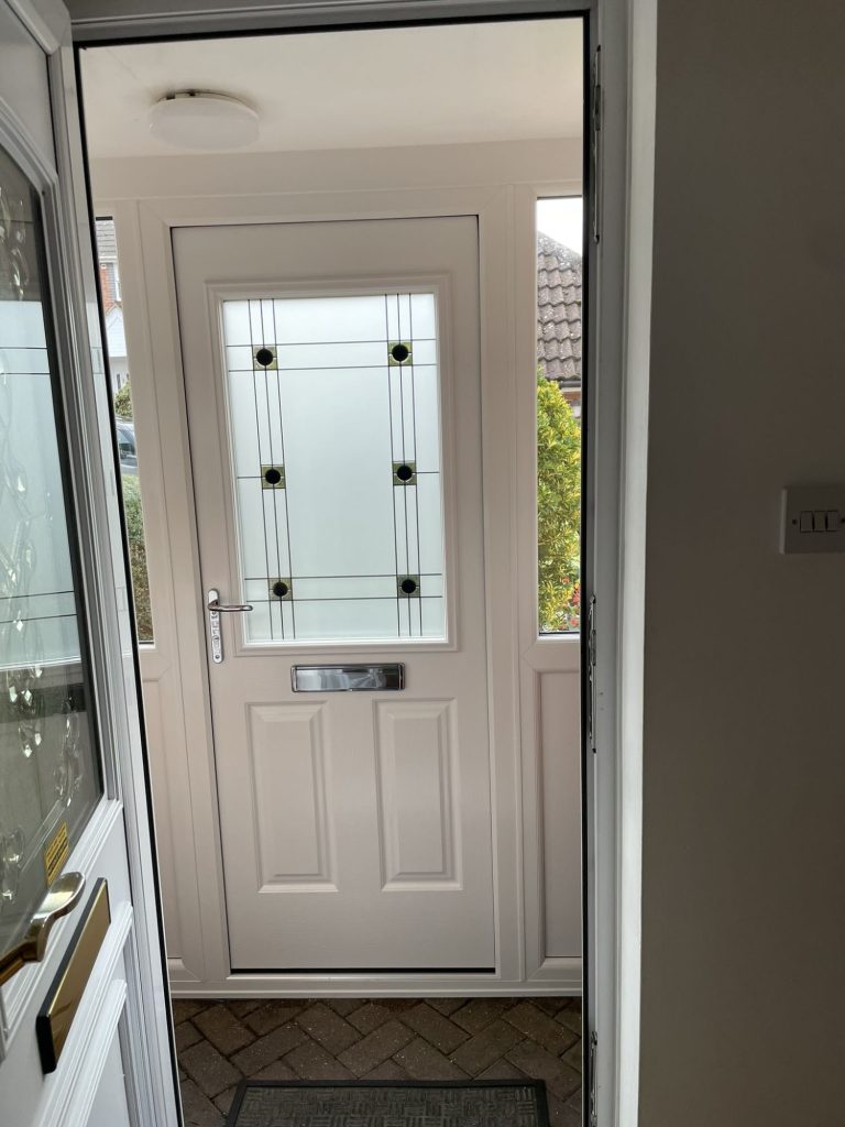 Front door with glass